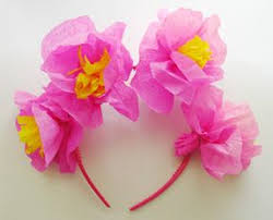 Couronne De Fleurs De Papier Crepon Papier Crepon Couronne De Fleurs Fleur Crepon