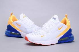 Nike Air Max 270 Flyknit Phillippines White Yellow Blue Ah6789 105 Women S Men S Casual Shoes Nike Air Shoes Sneakers Fashion Mens Casual Shoes