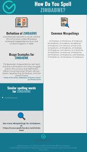 Correct Spelling For Zimbabwe Infographic Spellchecker Net