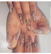Pin By Grace On Laine S Hairstyles Inspo Beige Nails Glitter Nails Acrylic Nails Inspiration