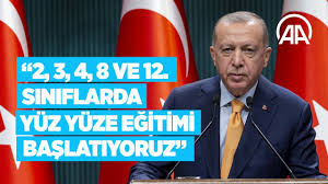 Sınıflarla yüz yüze eğitime başlayacağı iddia edilmişti ancak meb bu iddiaları yalanladı. Cumhurbaskani Erdogan Dan Yuz Yuze Egitim Aciklamasi Youtube