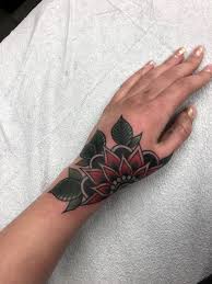 Tattoos Tattooideas Tattoosforwomen Handtattoos Rose Oldschooltattoo Traditional Hand Tattoo Hand Tattoos Hand Tattoos For Women