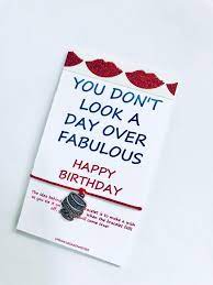 You Don T Look A Day Over Fabulous Happy Birthday Wishlet Charm Bracelet Give As Itself As A Gift Happy Birthday Wishes Unique Items Products Birthday Cards