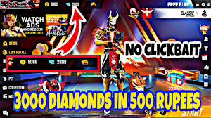 Select diamond according to your need. Free Fire Topup Diamonds 3000 Diamonds In 500 Rupees Free Fire Me Diamonds Topup