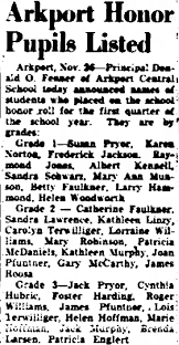 Arkport Honor Students: Joan & James Pfuntner