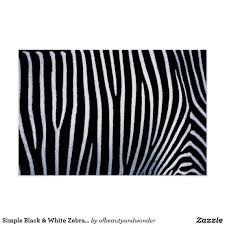 Simple Black And White Animal Prints Simple Black White Zebra Pattern Poster Zazzle Com Striped Art Art Prints Print