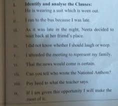 An adjective noun commences with a relative pronoun (that, which, who, whose, whom) or relative adverb (when, where, or why). Identify The Clause And Tell Its Kind Noun Clause Adjective Clause Or Adverb Clause Brainly In