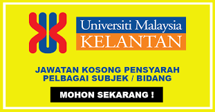 Jika anda sedang mencari kerja kosong 2019 maka anda berada di laman web yang betul. Jawatan Kosong Di Universiti Malaysia Kelantan 30 Kekosongan Pensyarah Jobcari Com Jawatan Kosong Terkini
