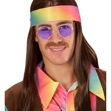 W WIDMANN MILANO Party Fashion Glasses 70s with Coloured Lenses, Hippie  Glasses, Schlager Star, Fancy Dress : Buy Online at Best Price in KSA