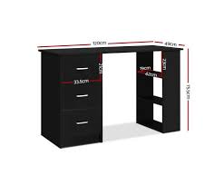 Freestanding kitchen sink workstations computer desks. Office Computer Desk Student Study Table Workstation 3 Drawers 120cm Black Furni O Desk 120 Bk Ab Ozappliances