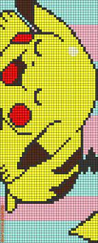 alpha friendship bracelet pattern 13399 braceletbook com pikachu cross stitch pixel art pokemon bead coloriage de poulet