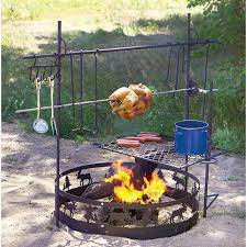 It requires you to set up the fire correctly with the appropriate amount of heat and then adjust how close the food is to the fire while keeping the. Guide Gear Campfire Swing Grill 167005 Stoves At Sportsman S Guide Campfire Grill Campfire Cooking Fire Pit Cooking