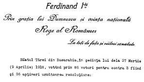 În 1812, în urma tratatului de la bucurești, încheiat între imperiul rus și cel otoman, partea răsăriteană a în martie 1918, o delegație basarabeană compusă din ion inculeț, pantelimon halippa și daniel ciugureanu se întâlnea la iași cu. Decretul Regal Pentru Promulgarea Unirii Basarabiei Cu Romania Din 27 Martie 9 Aprilie 1918 Centenarul Marii Uniri