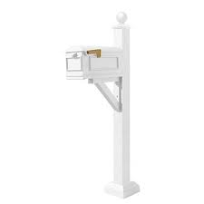 Qualarc Wpd Sc2 S4 Lmc Wht Westhaven Mounted Mailbox Post In White Traditional Bellacor In 2020 Mounted Mailbox Post Mount Loft Decor Industrial