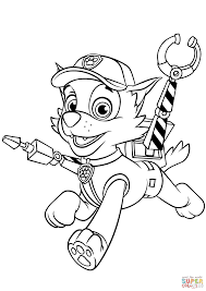 Keep a cat and pumpkin company on a magical night. Rocky With Claws Coloring Page Free Printable Coloring Pages Paw Patrol Coloring Paw Patrol Coloring Pages Birthday Coloring Pages