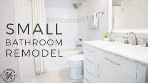 Remodeling your bathroom doesn't necessarily involve taking out the entire elements of the room or even doing any heavy plumbing work. Diy Small Bathroom Remodel Bath Renovation Project Youtube