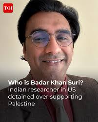 An Indian academic pursuing research in #UnitedStates has been detained by  immigration authorities, sparking concerns over academic freedom and  political targeting. #BadarKhanSuri, a scholar at Georgetown University,  was taken into custody outside