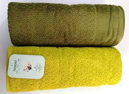 Bathroom canisters ukc events schedule. Trident Classic Aroma Solid 2 Piece 525 Gsm Cotton Bath Towel Set Green Apple Amazon In