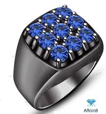 Black And Blue Rings For Men Pin On Mens Ring