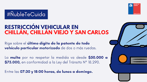 Anuncian Restriccion Vehicular Para Las Comunas De Chillan Chillan Viejo Y San Carlos Canal 21 Chillan