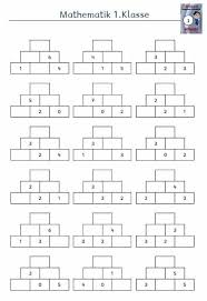 Kostenloses Arbeitsblatt 1 Klasse Mathematik Zahlenmauer Mathe Fur Erstklassler Lesen Lernen 1 Klasse Mathematik