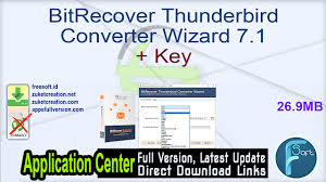 Recover the missing password to access the pst file. Bitrecover Thunderbird Converter Wizard 7 1 Key Free Download