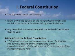 Federal constitution laws of malaysia federal constitution arrangement of articles part i the states, religion and law of the federation article 1. Introduction To Malaysian Legal System Ppt Video Online Download