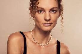 Pink Opal, Gold and Pavé Ball Necklace — Akaila Reid