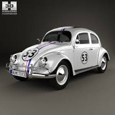 Volkswagen Beetle Herbie The Love Bug 1963 Fully Editable And Reusable 3d Model Of A Car 3d 3dmodel 3ddesign 2 Door Volkswagen Beetle Volkswagen Tv Cars