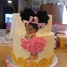 Afro Puffs Baby Shower Cake Topper Princess Baby Shower Cake Baby Shower Cake Topper Baby Shower Cakes Girl