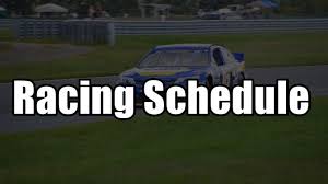 Racing Schedule For September 25th Through 27th Bgmsportstrax