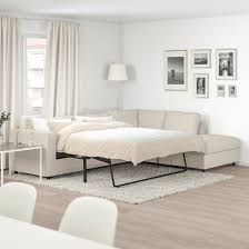 Vimle Corner Sleeper Sofa 4 Seat With Open End Gunnared Beige Ikea Sofa Back Cushions Corner Sofa Bed Ikea Vimle