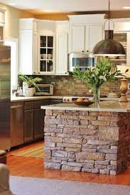 20 Stunning Stone Kitchen Ideas Bring Natural Feel Into Modern Homes Architecture Design Stone Kitchen Island Homemade Kitchen Island Stone Kitchen