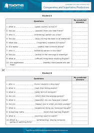 Comparatives And Superlatives Speaking Activities English Superlative Adjectives Esl Worksheets For Beginners