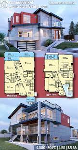 Plan 666031raf Contemporary For A Sloping Lot In 2021 Architecture Plan Contemporary House Plans Modern House Design
