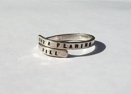 Lyric Ring Got A Flaming Heart Can T Get My Etsy Meaningful Rings Rings Silver