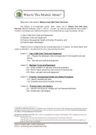 Nail Care Learning Module K 12 Nail Care Nail Services Nails