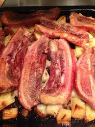 One Pan Pork Belly With Potatoes And Onions Latest Sliced Pork Belly Recipe Pork Belly Recipes Slow Roast Pork