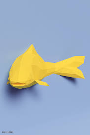 Große auswahl an bastel fisch. Tierkopf Wanddeko Aus Papier Papershape