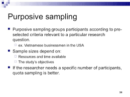 Purposive sampling (also known as judgment, selective or subjective sampling) is a sampling technique in this is the general intent of research that is guided by a quantitative research design. Khalid Qualitative Research Workshop
