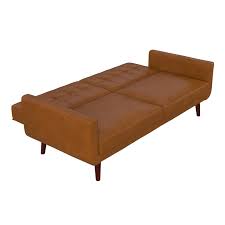 Sleeper sofas are versatile pieces of furniture that can save space while offering guest the extra amenity they need to really be comfortable and enjoy their stay. Dhp Nia Modern Adjustable Faux Leather Futon Sofa Bed In Camel Tan Dz37533