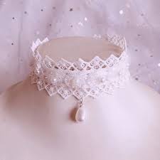 Check spelling or type a new query. Buy Handmade Lace Lolita Princess Pearl Necklace Vintage Sweet Cute Lace Choker Necklaces For Women Knitted Pendant Necklace Cicig