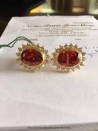 22k Gold Stone Stud South India Jewels Pearl Jewelry Design Indian Jewellery Design Earrings Gold Jhumka Earrings