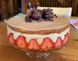 Mary Berry S Fraisier Cake Theunicook Baking Summer Showstopper British Baking Show Recipes Bake Off Recipes British Bake Off Recipes