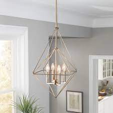 Allen Roth Palmsley Soft Gold Modern Contemporary Geometric Pendant Light Lowes Com Geometric Pendant Light Contemporary Light Fixtures Living Room Light Fixtures