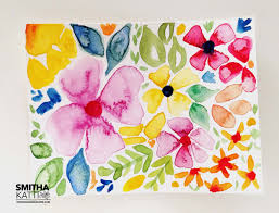 In today's video i'll show you 3 easy watercolor painting ideas for beginners. Watercolor Flowers Easy Video Tutorial Smiling Colors