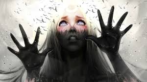 4537805 #fantasy art, #women, #Black forest, #artwork, #dark, #crow, #Ayya  Saparniyazova , #face, #eyes, #abstract, #dark fantasy, #blonde, #digital  art, #dirt, #sad, wallpaper - Rare Gallery HD Wallpapers