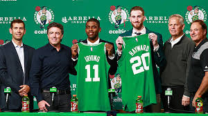 Kyrie irving, like everyone else watching tuesday night, was horrified by teammate gordon hayward's leg injury six minutes into the first game of the nba season. Irving Hayward Credit Stevens As Draw To Celtics During Introductions Cbs Boston