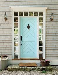 Home door door inspirations front door color ideas for red brick house exterior everything from the monogrammed decoration on the yellow door with the dark brick and black shutters not to mention the excellent front door brick house best idea. Turquoise And Blue Front Doors With Paint Colors House Of Turquoise