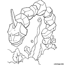 Dracaufeu est un pokémon qui avec son souffle brûlant peut faire fondre la roche. Coloriage Pokemon Onix Jecolorie Com